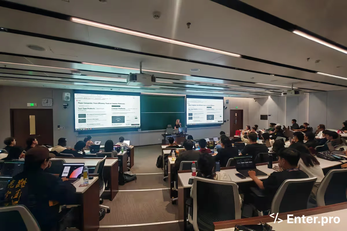 Workshop participants building AI-native products with Enter Pro